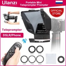 Ulanzi Portable Mini Teleprompter Prompter for Smartphone/Tablet/DSLR Camera Video Recording Live Streaming Interview W Remote