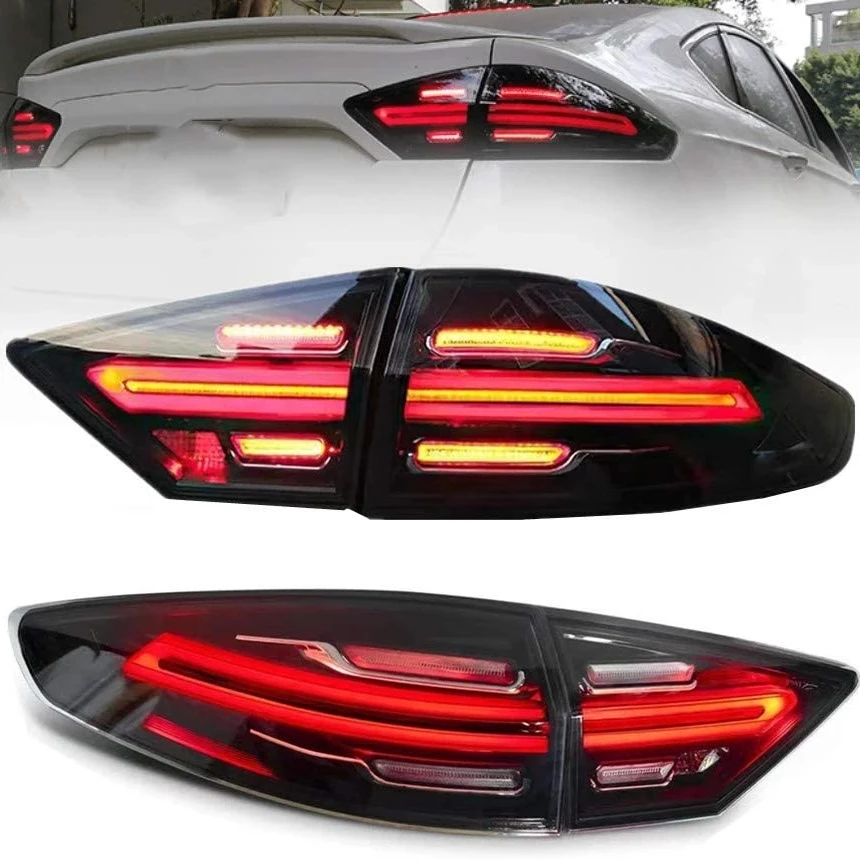 

Black Style Taillights for Ford Mondeo LED Tail Light 2013-2016 Fusion Porsche Design Tail Lamp DRL Rear Turn Signal Automotive