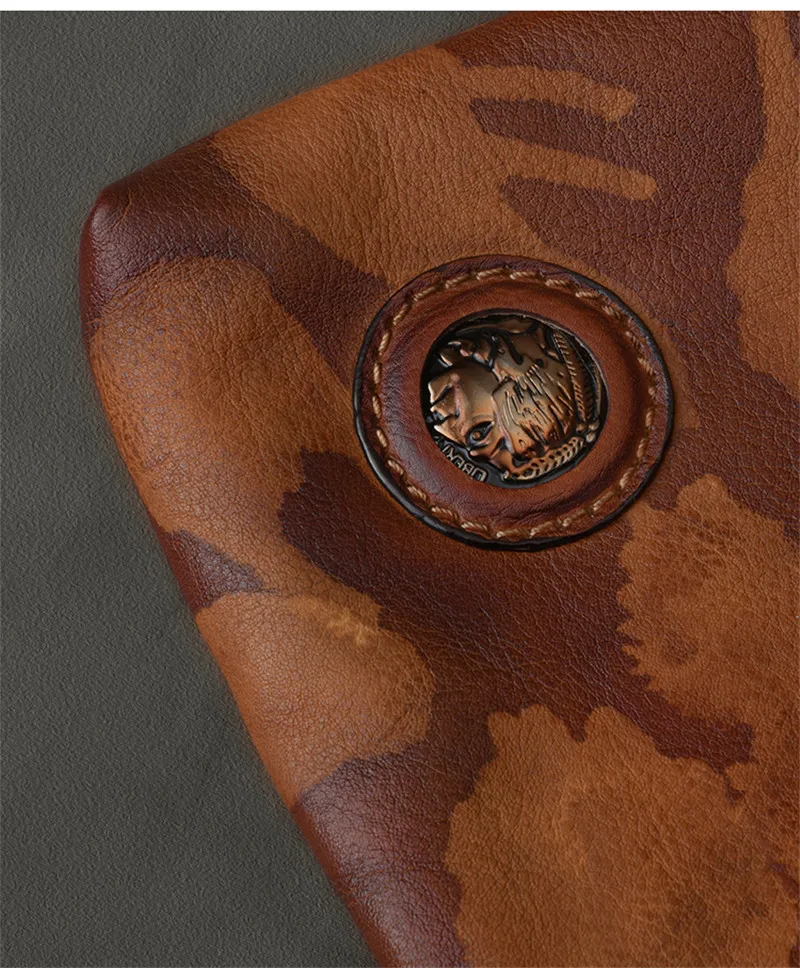 Retro natural first layer cowhide large-capacity mobile phone storage clutch daily outdoor square color shoulder messenger bag