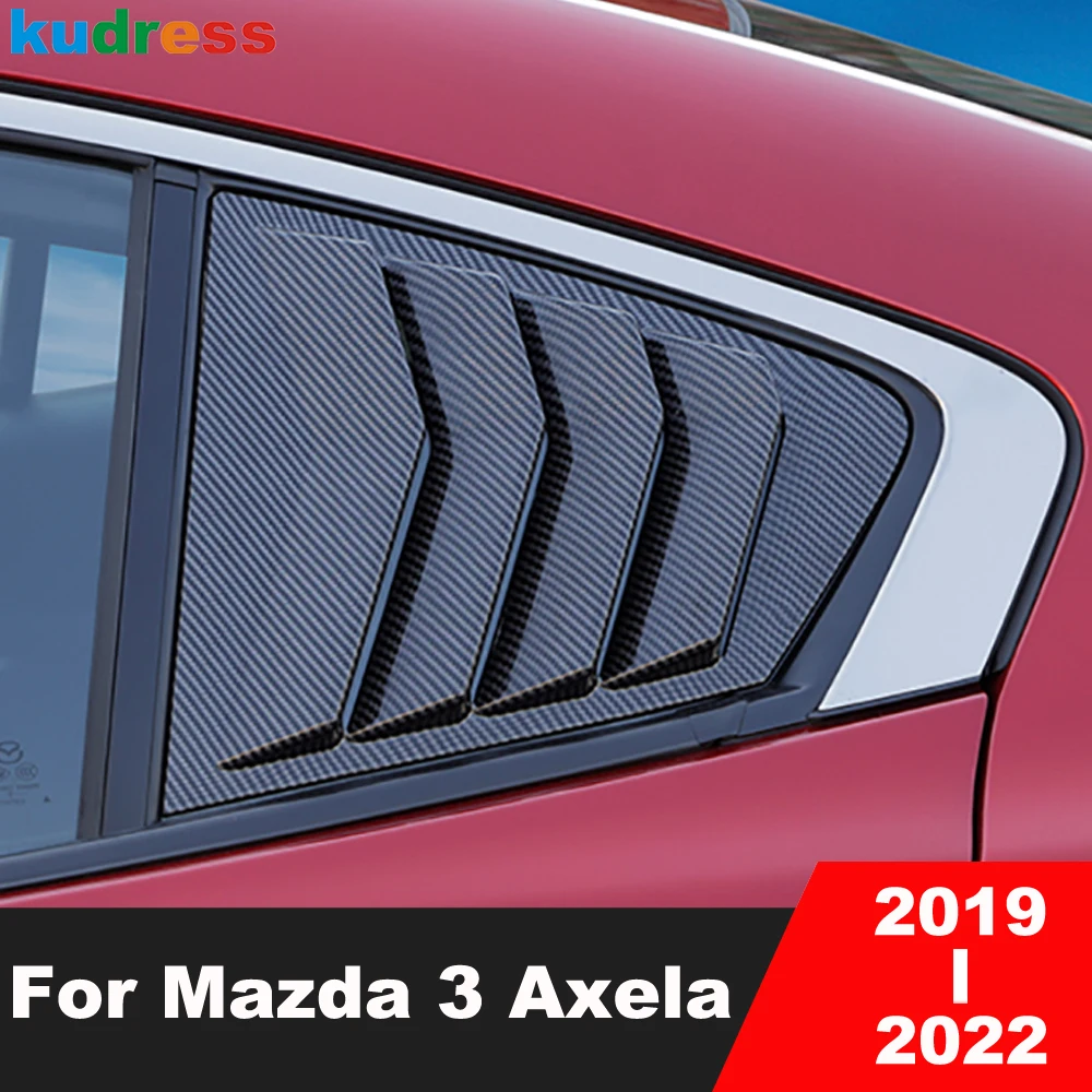 

Заднее стекло, боковая флейка, отделка для Mazda 3 Axela 2019-2021 2022, карбоновое волокно, молдинг, украшение, внешние аксессуары