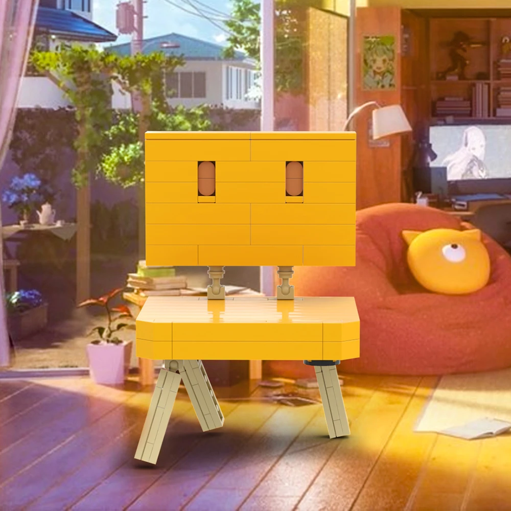 

Японское аниме судзумейд MOC, креативный штатив, стул для строительства, приключения, модель фильмов, подарок для детской вечеринки