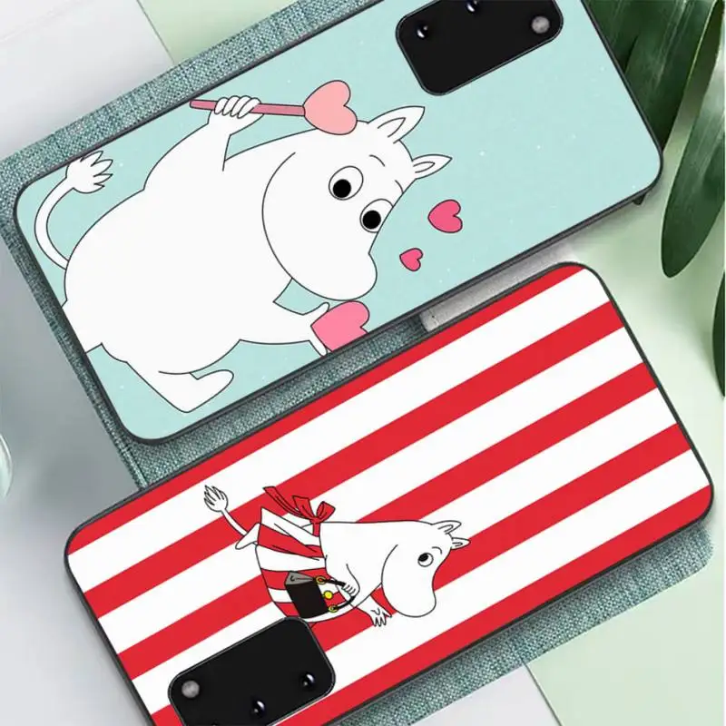 

M-Moomins Cartoon Cute Hippopotamus Phone Case for Samsung S10 21 20 9 8 plus lite S20 UlTRA 7edge