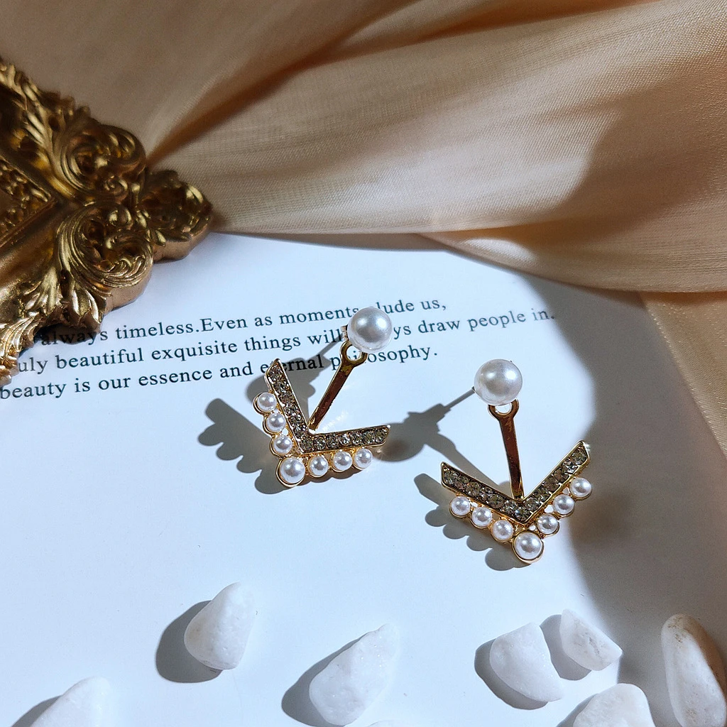 

Fashion High Grade 925 Silver Needle Retro pearl Earrings for women girl personality Ear studs jewelry wholesale