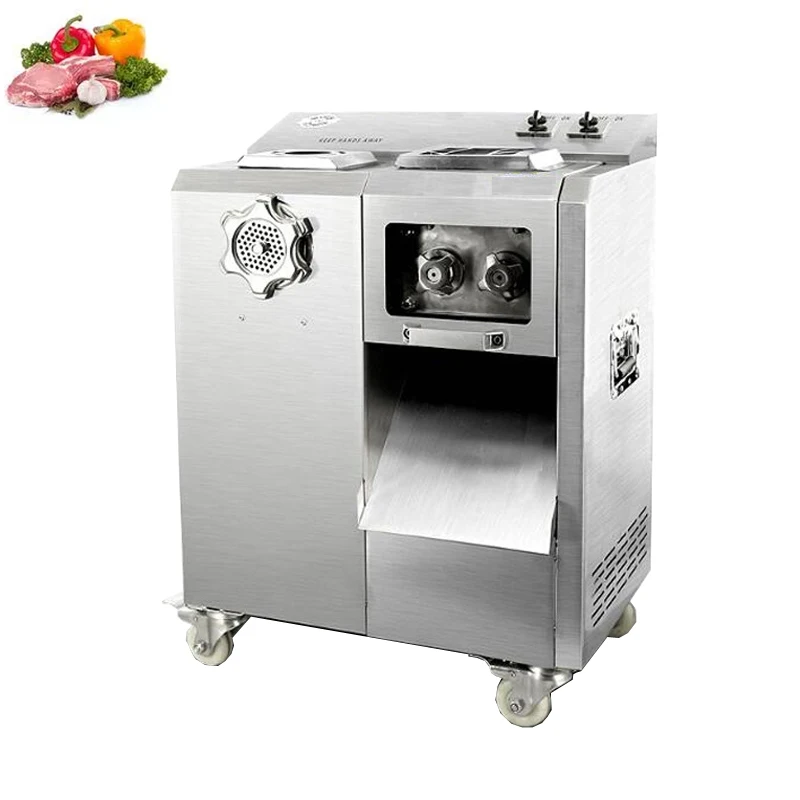 

Commercial Meat Grinder Enema Stainless Steel Meat Cutter Machine Electric Slicer Automatic Mincing Shredded Machine