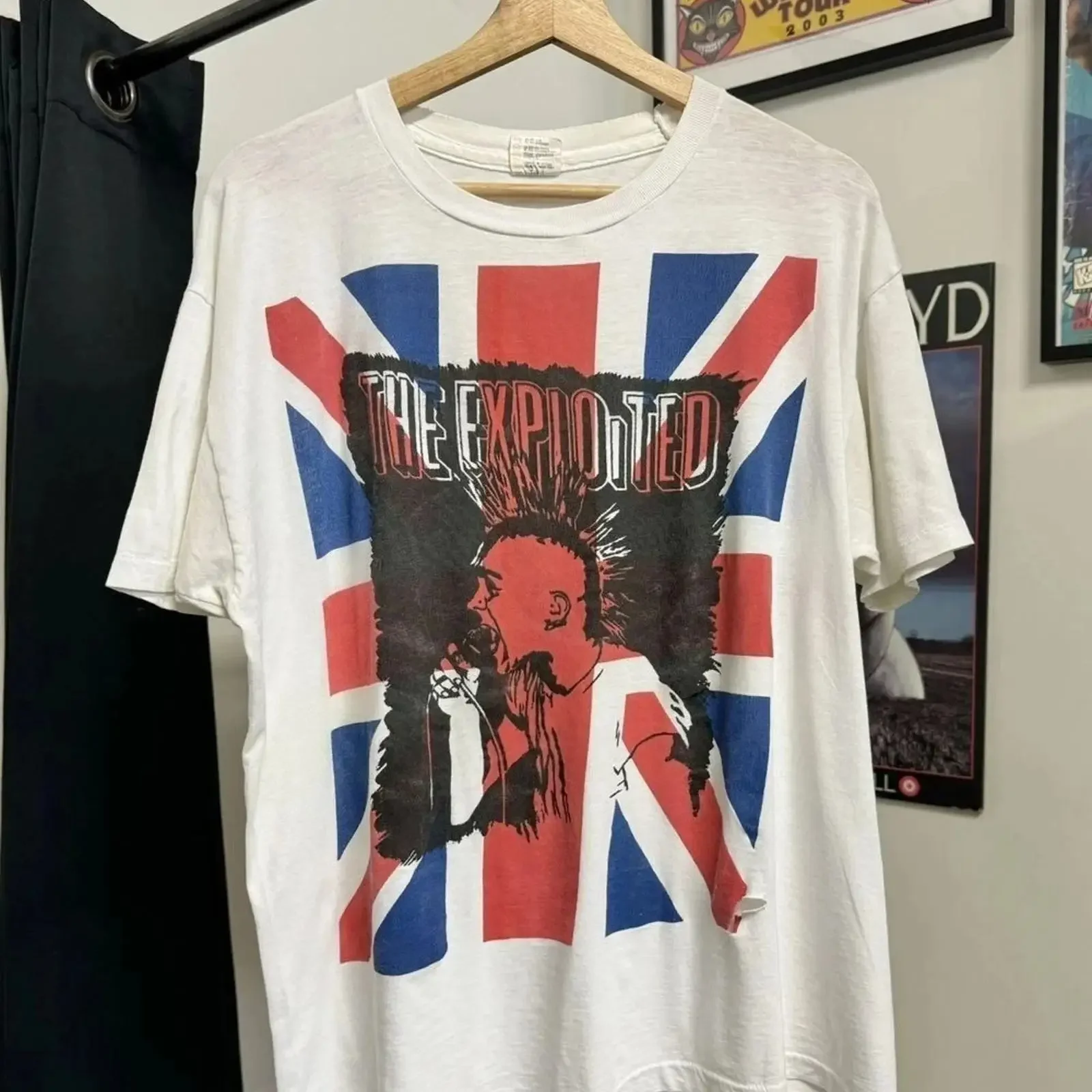 Фото Футболка The Exploited UK 90s Rock Band в ретро-стиле, переиздание, размеры S-5XL, WA0895, винтажная, с эффектом потертости, универсальная, эластичная, дышащая, мягкая №1