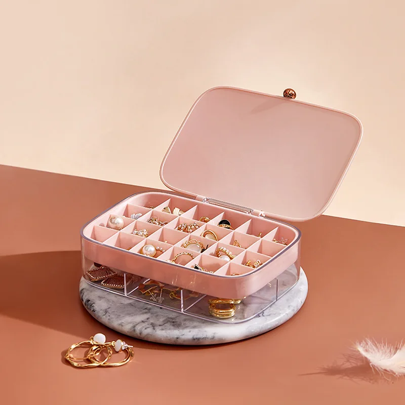 

Jewelry storage box Jewelry ring jewelry box Multi-layer with lid Classified jewelry storage boxes jewelry organizer box Bins