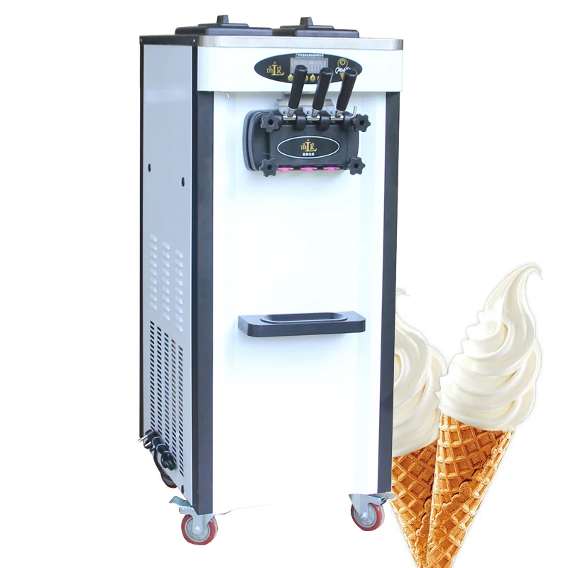 

Commercial Soft Ice Cream Machine With LCD Display Vertical Stainless Steel Sweet Cones Vending Machine BL25Q