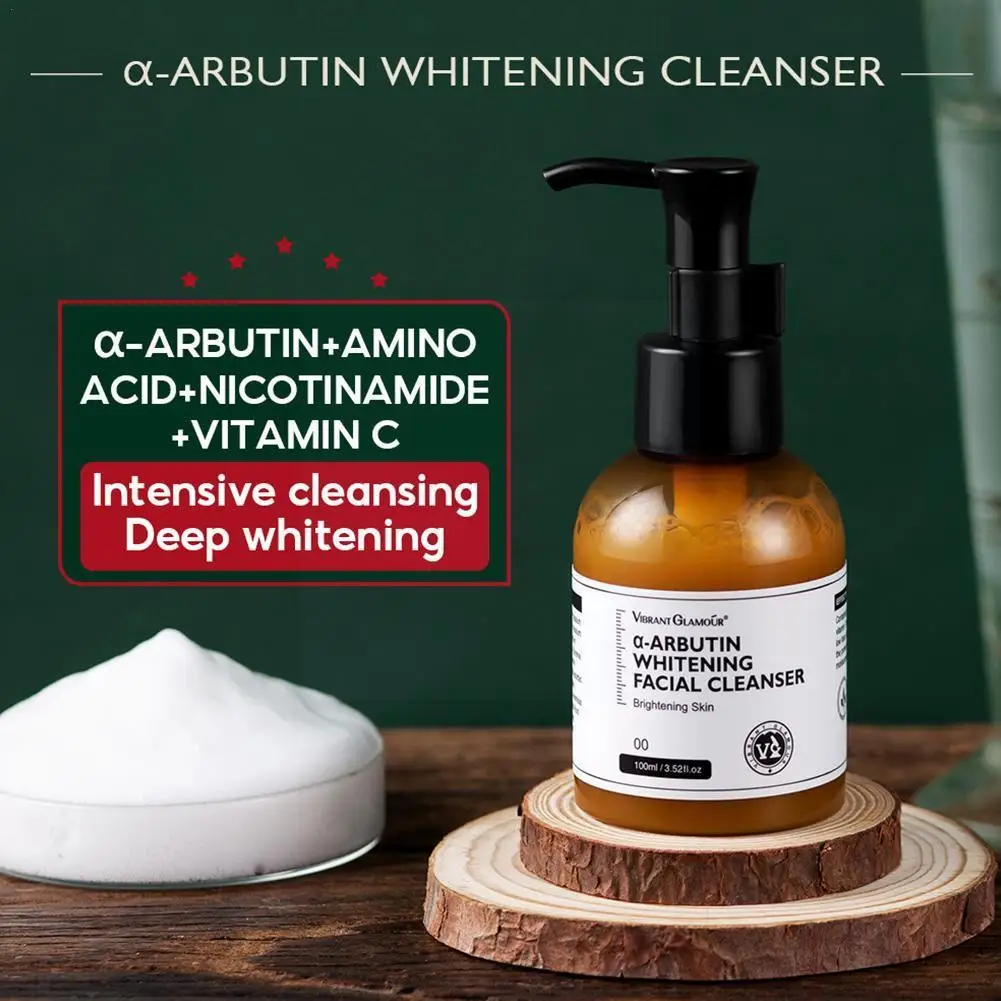 Arbutin Facial Cleanser Deep Cleanses Skin Oil Control Shrink Whitening Face Moisturizing Care Brightening Pores Soothing G1G9