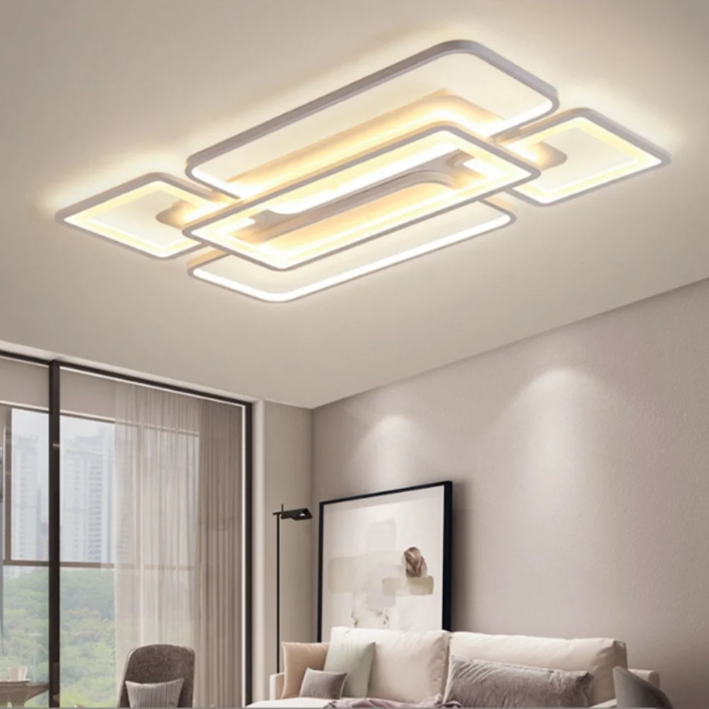 

Modern LED Living Room Bedroom Ceiling Light Simple Study Dining Room Chandelier Creative Intelligent Interior Decoration Lamps