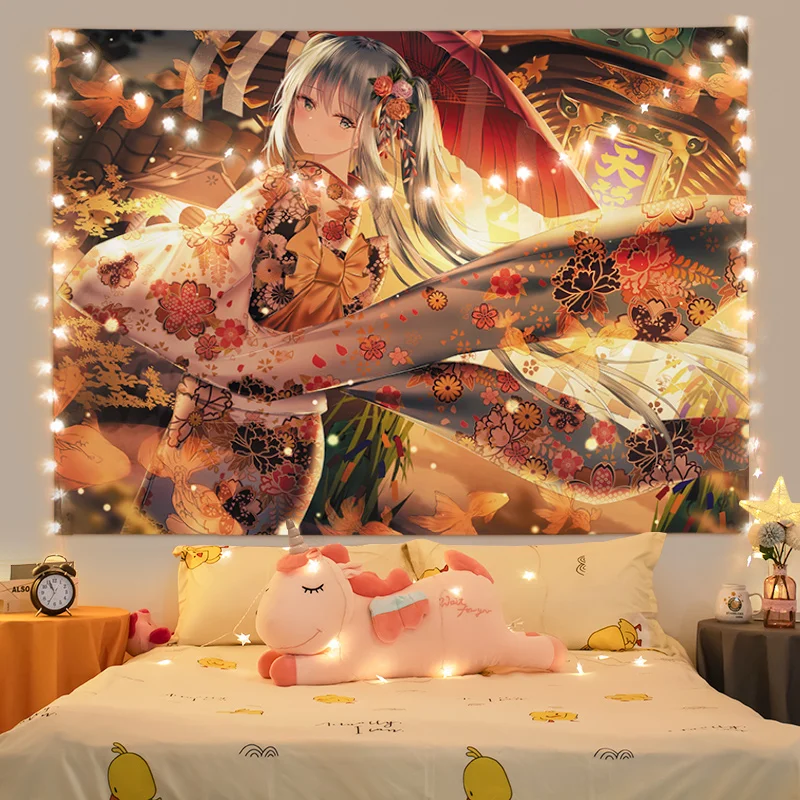 

Гобелен Howling Fjord аниме розовый