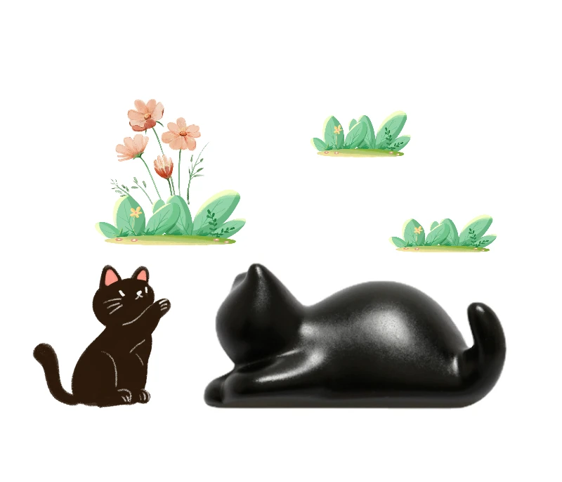

Black Cat Fridge Magnet Home Decor Magnetic Refrigerator Sticker Creative Decoration Hook Pendant Magnet for Fridge Decor