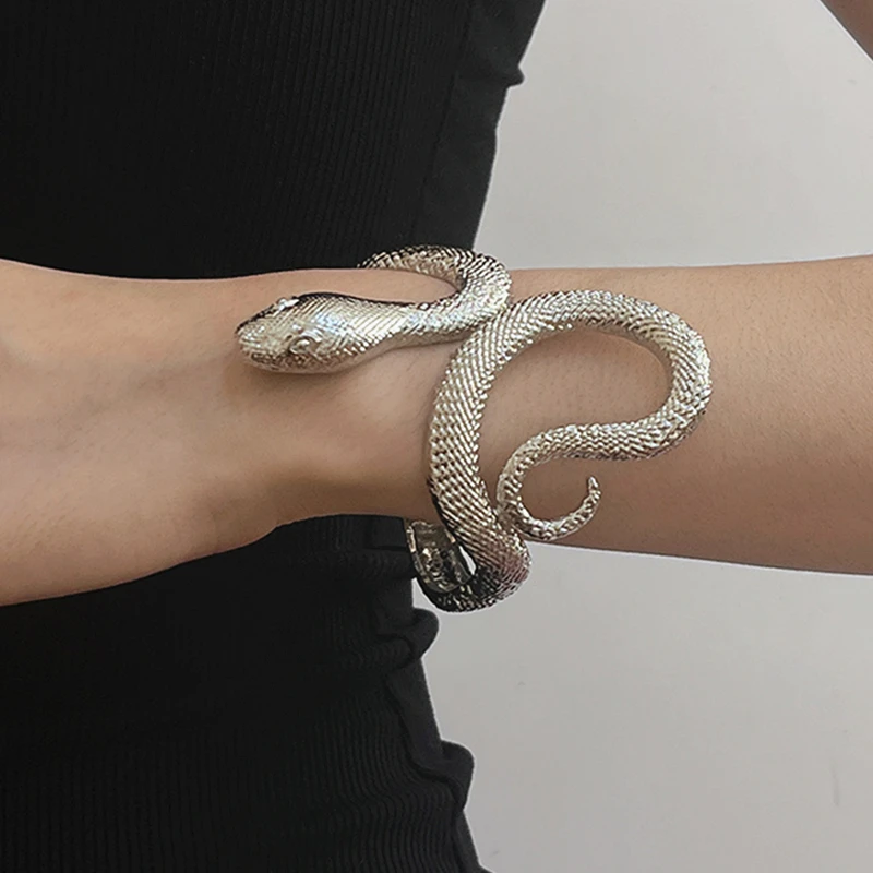 Открытый браслет в форме змеи унисекс