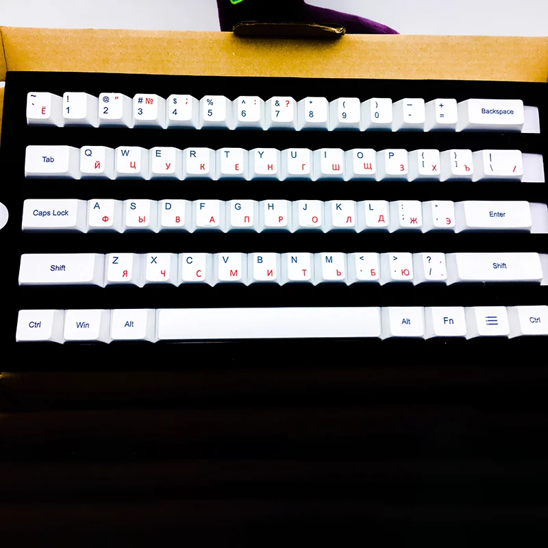 Колпачки для клавиш Everglide JP/KR/RUS 109 вишневый оригинальный профиль сублимационные