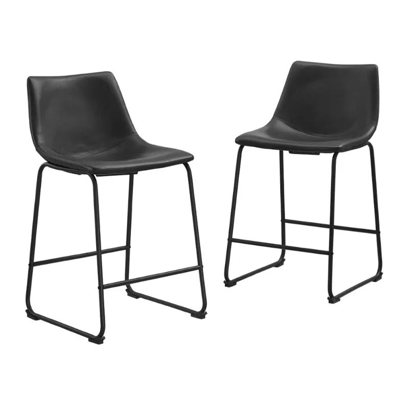 

River Street Designs Bar Stool, Black, Set of 2
