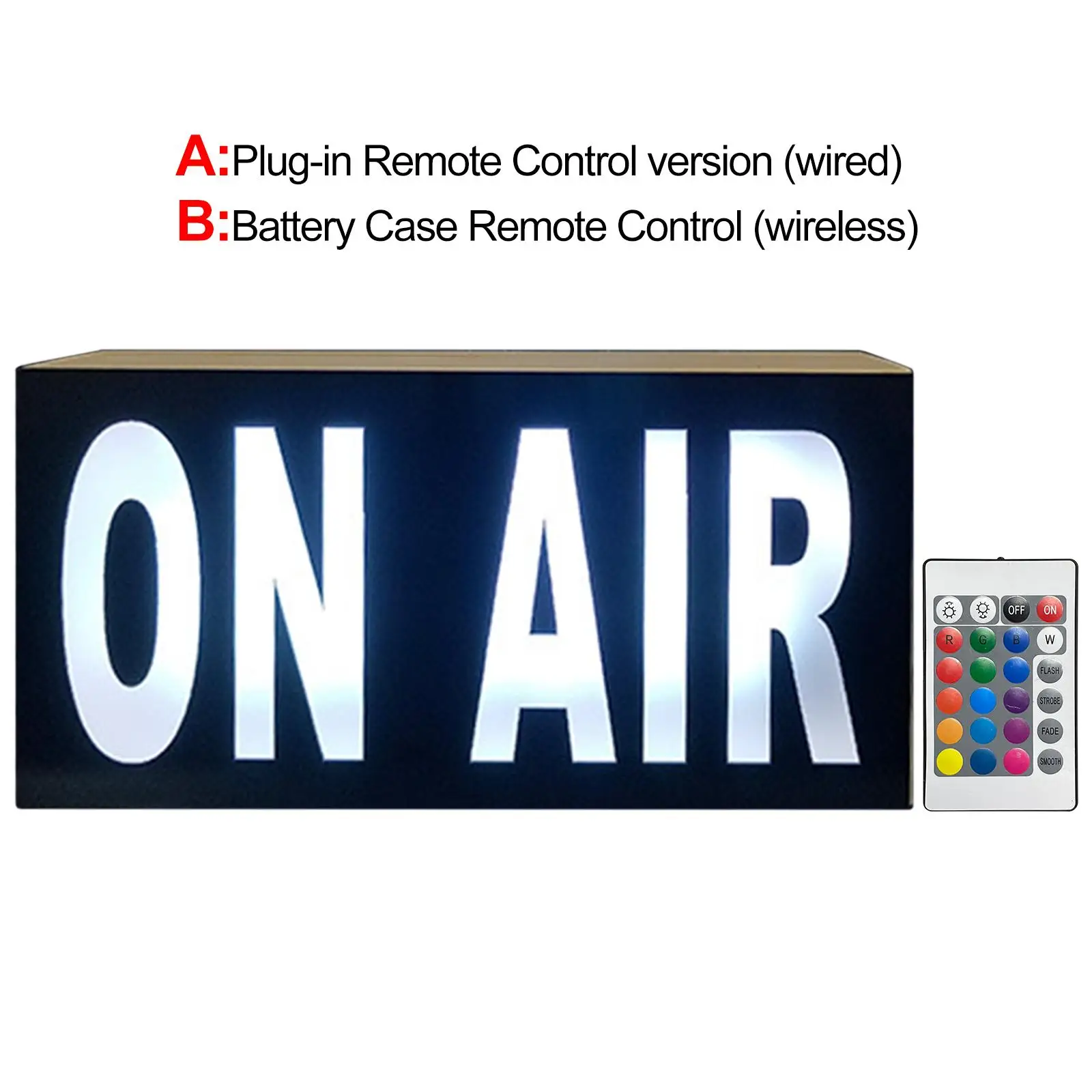 on Air Sign LED Light W/ Remote Control Adjustable Light Colors for Studio Broadcast Home Desk Decoration