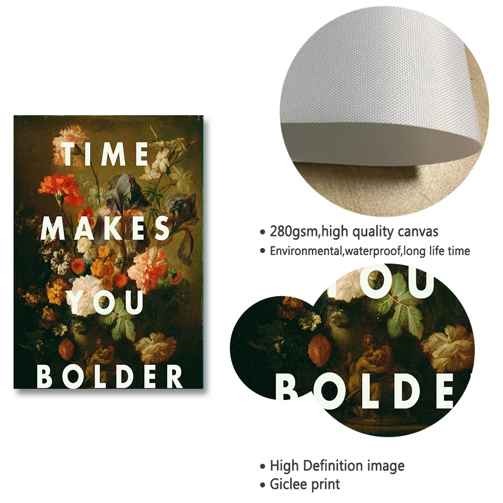 Постер с изображением цветов мы все Crazy принтом цитатой Pretty или оставляем веселье