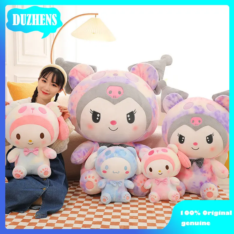 

Kawaii Sanrio оригинальные новые окрашенные Галстуки Kuromi My кукла Мелоди превращаются в Cinnamoroll плюшевые игрушки подарок для девушки оптом