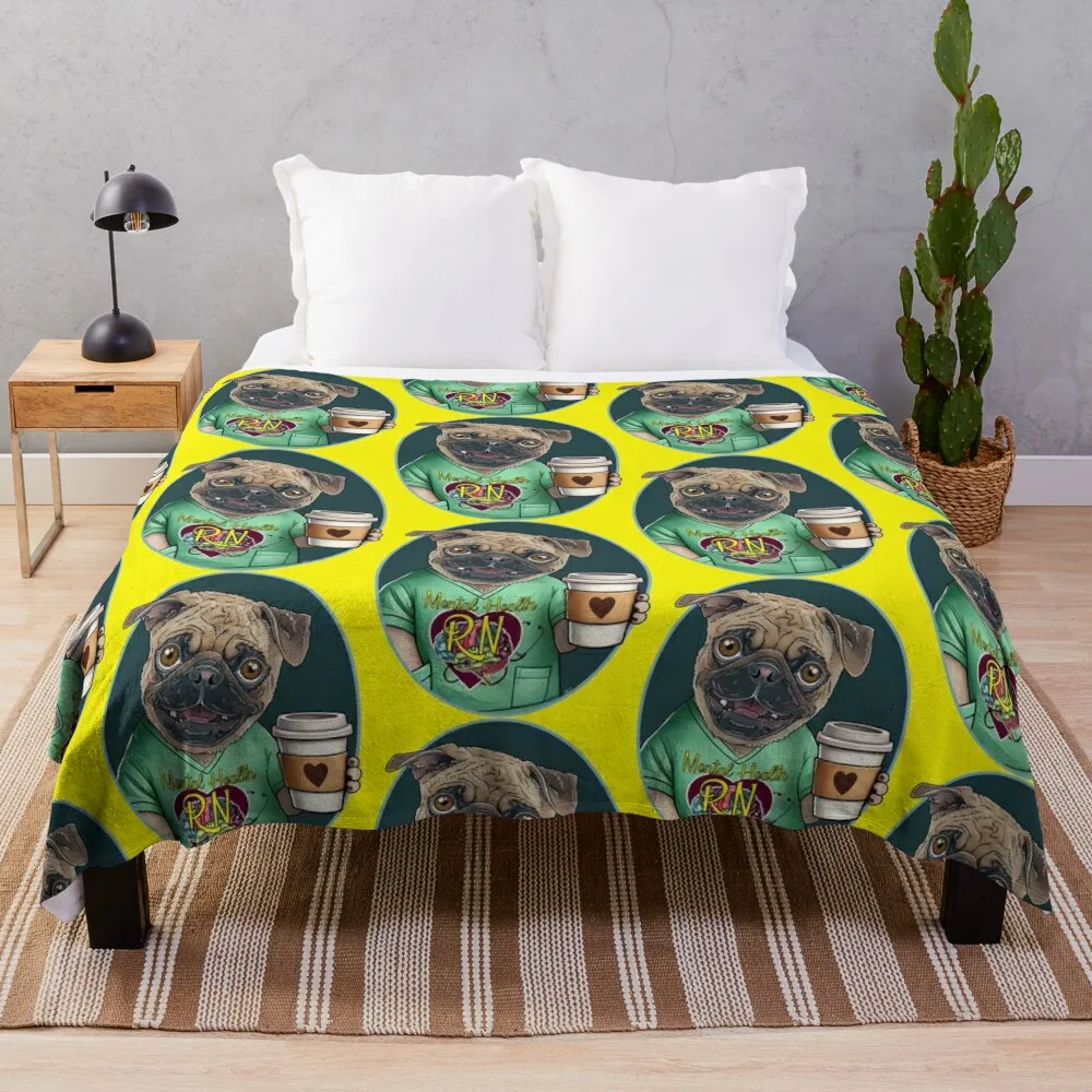 Одеяло Psych Nurse Puggy одеяло для дивана термоодеяла