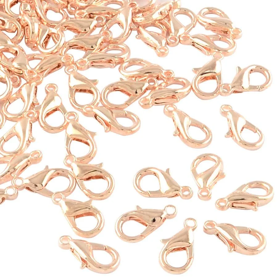 

Alloy Rose Golden Swivel Clasps Lanyard Snap Hook Lobster Claw Clasp Jewelry Findings for Crafting DIY Jewelry Making Accessarie