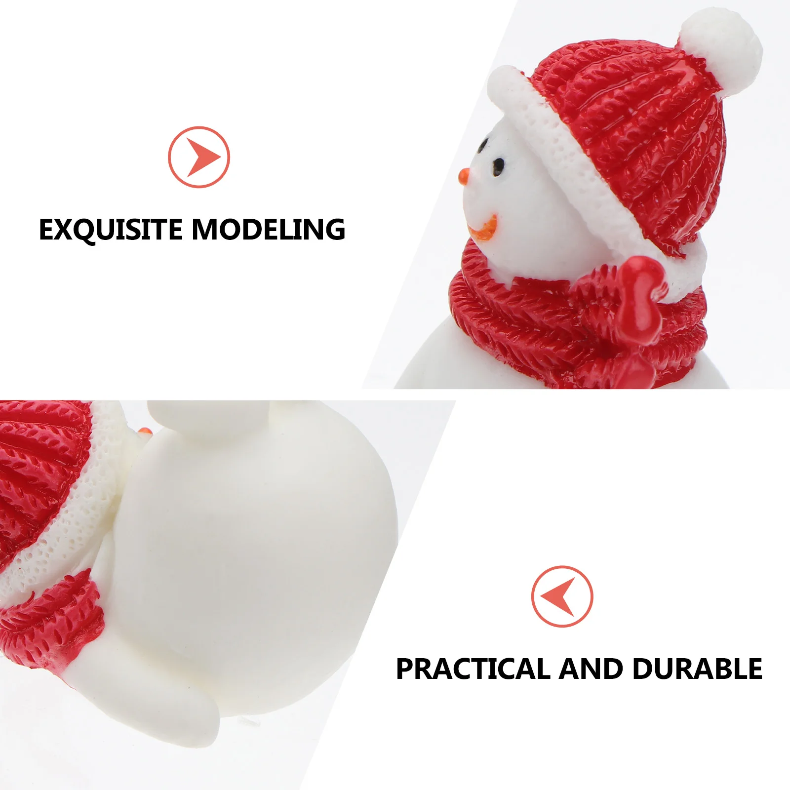 4 шт. фигурки снеговика миниатюрный пейзажный аксессуар смола декор настольные