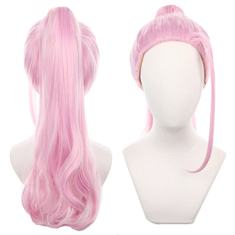 

Anime Tokyo Revengers Sanzu Haruchiyo Cosplay Wig Pink 60cm Ponytail Heat Resistant Synthetic Fake Hair Haruchiyo Akashi Wigs