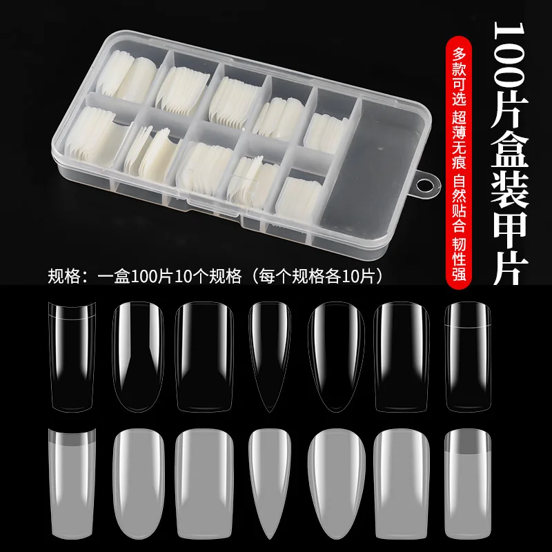 100 шт./кор. накладные гвозди балерины длинные - Цена: 134.79