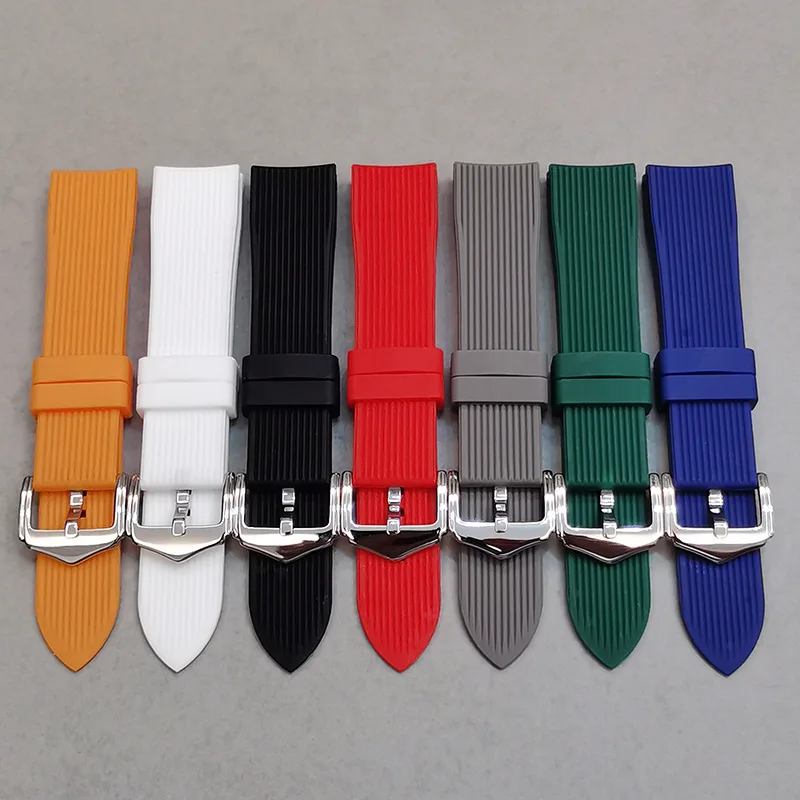 

Quick Release Rubber Replacement Watchband 20mm 22mm Watch Bracelet for Omega Seiko Tissot Tudor Curved end Diving Watch Strap