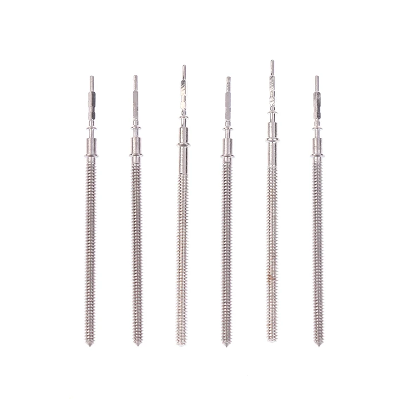 

6 шт. стальные части короны, стальной стержень короны часов для VK63 VK64 VK67 VK68 VK61, универсальный стержень ручного кварцевого механизма