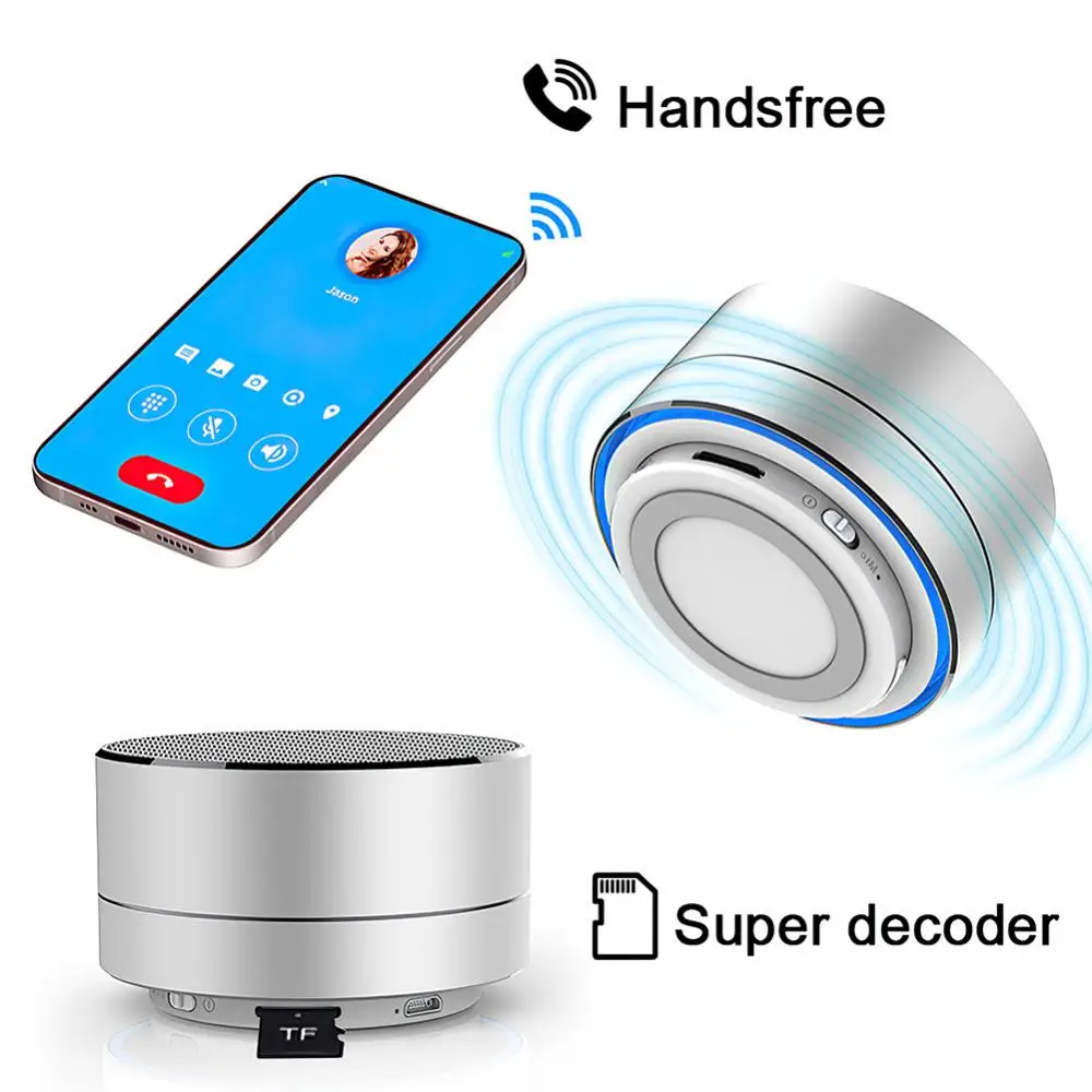 

Music Sound Column Stereo Mini Car Audio Fm Radio Aluminum For Pc Phone Wireless Bluetooth Subwoofer Speaker Usb Subwoofer