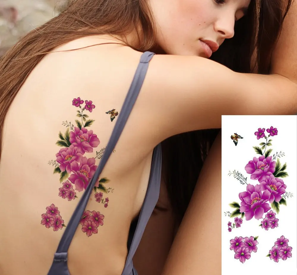 

Waterproof Temporary Tattoo Sticker Sexy Flower Tato on Arm Leg for Girl Women Tatto Stickers Flash Tatoo Fake Tattoos