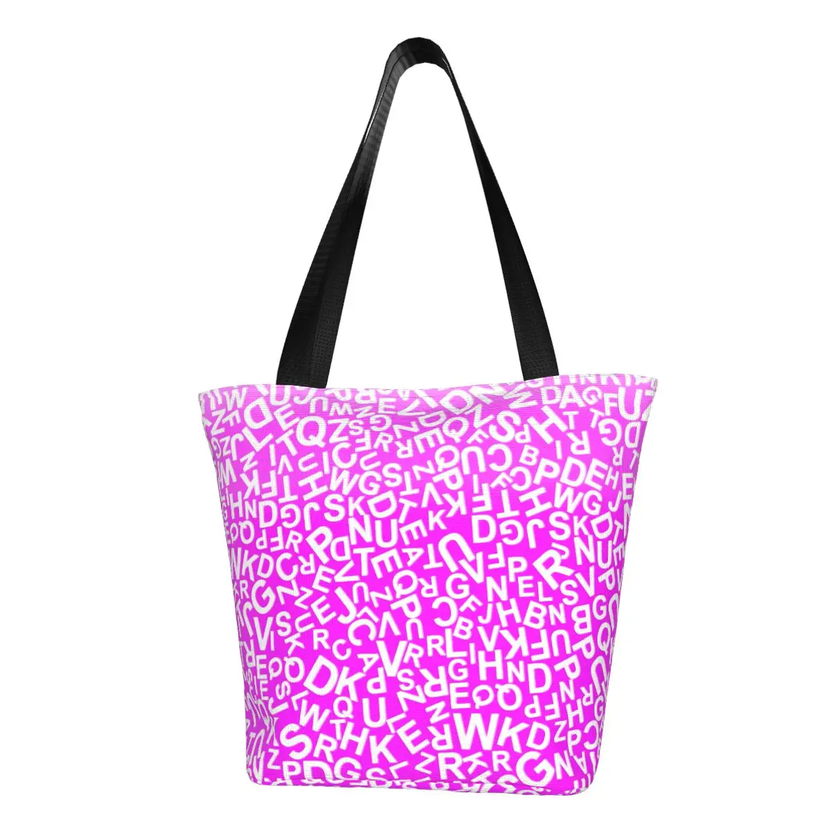 

Сумка-шоппер с буквами алфавита, женская розовая сумка-тоут с градиентным принтом, Офисная Ретро сумка на плечо из полиэстера