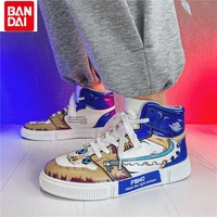 bandai anime demon slayer blade breathable high top graffiti sneakers non slip wear resistant student mens casual all match