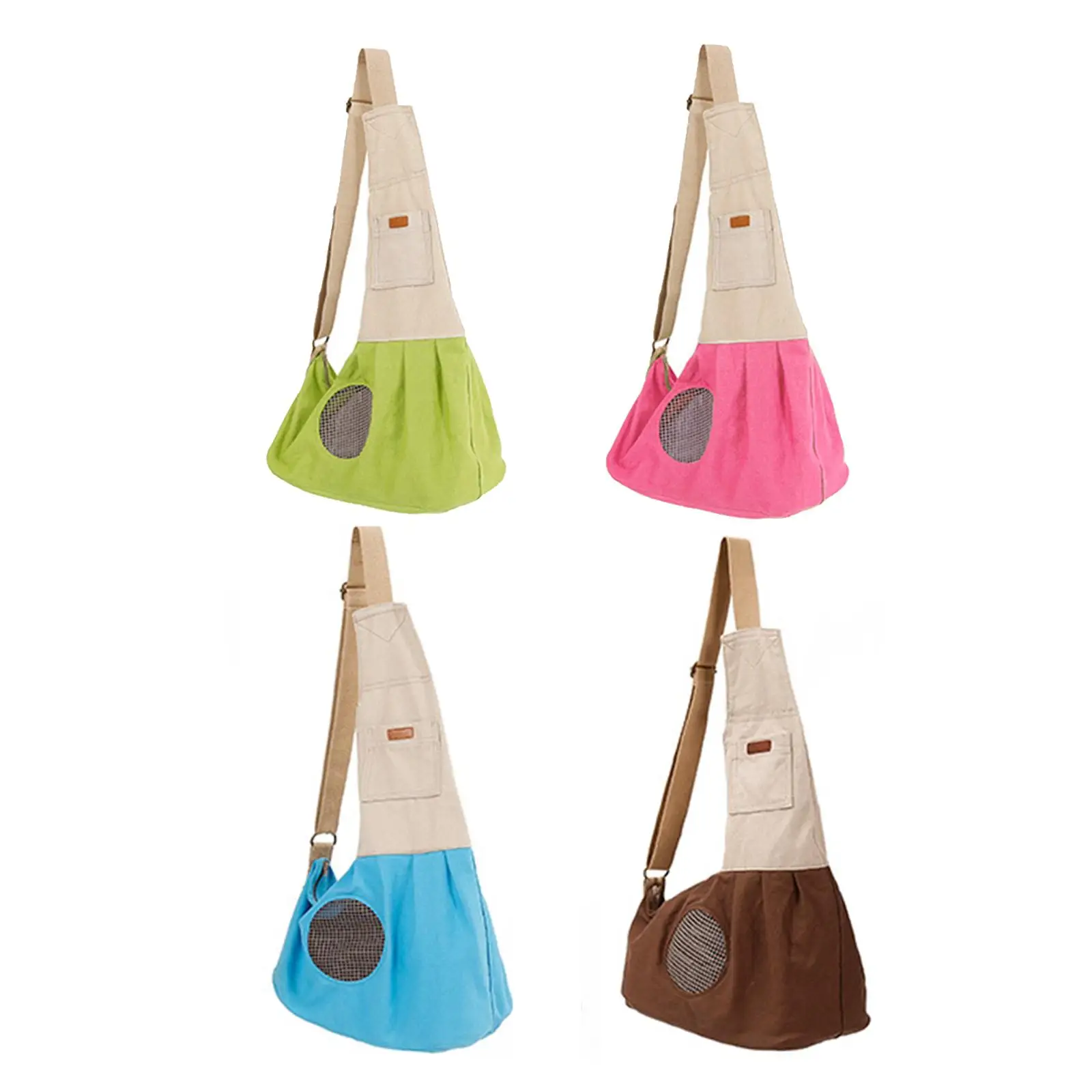 Small Dog Cat Slings Bag Satchel Carriers Crossbody Pouch Carrying Bag Convenient Machine Washable Comfortable Breathable Mesh