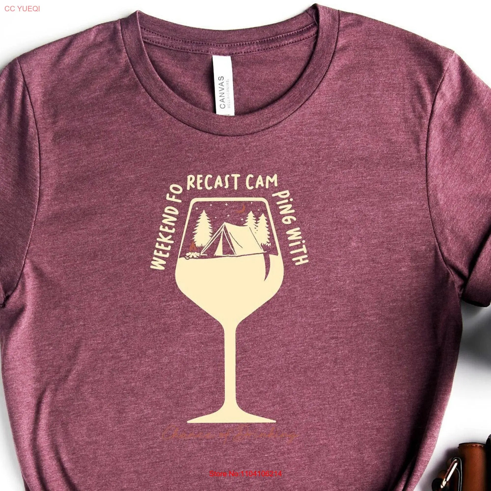 Футболка для семейного кемпинга с длинным или коротким рукавом