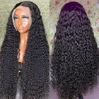 CEXXY 30 40 дюймов 360 13x6 фронтальные парики, парики с глубокой волной, фронтальные парики 5x5 на сетке, свободные волнистые вьющиеся человеческие волосы, парик для женщин