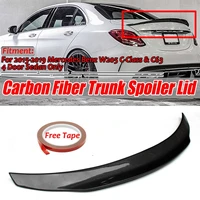 ps style real carbon fiber highkick car rear trunk spoiler wing for mercedes for benz w205 c63 for amg psm 2015 2017 4 dr sedan