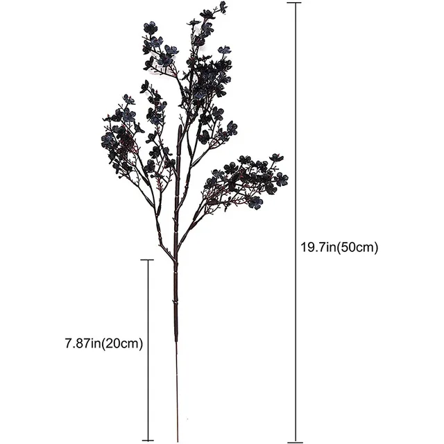 Искусственные цветы детский дыхание черные шелк