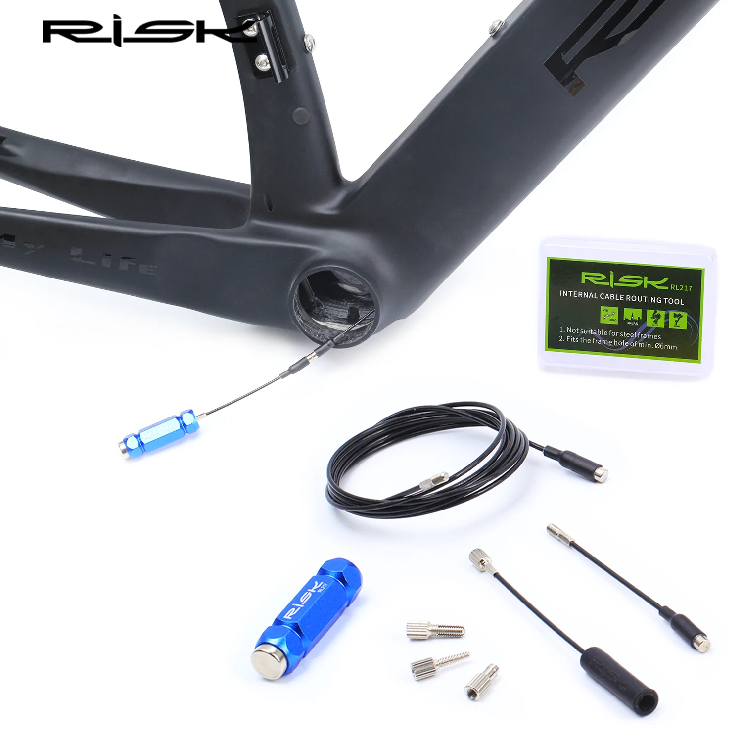 

RISK MTB Road Bike Internal Cable Routing Tool Bicycle Repair Tool Bike Frame Shift Hydraulic Inner Cable Guide With Magnet