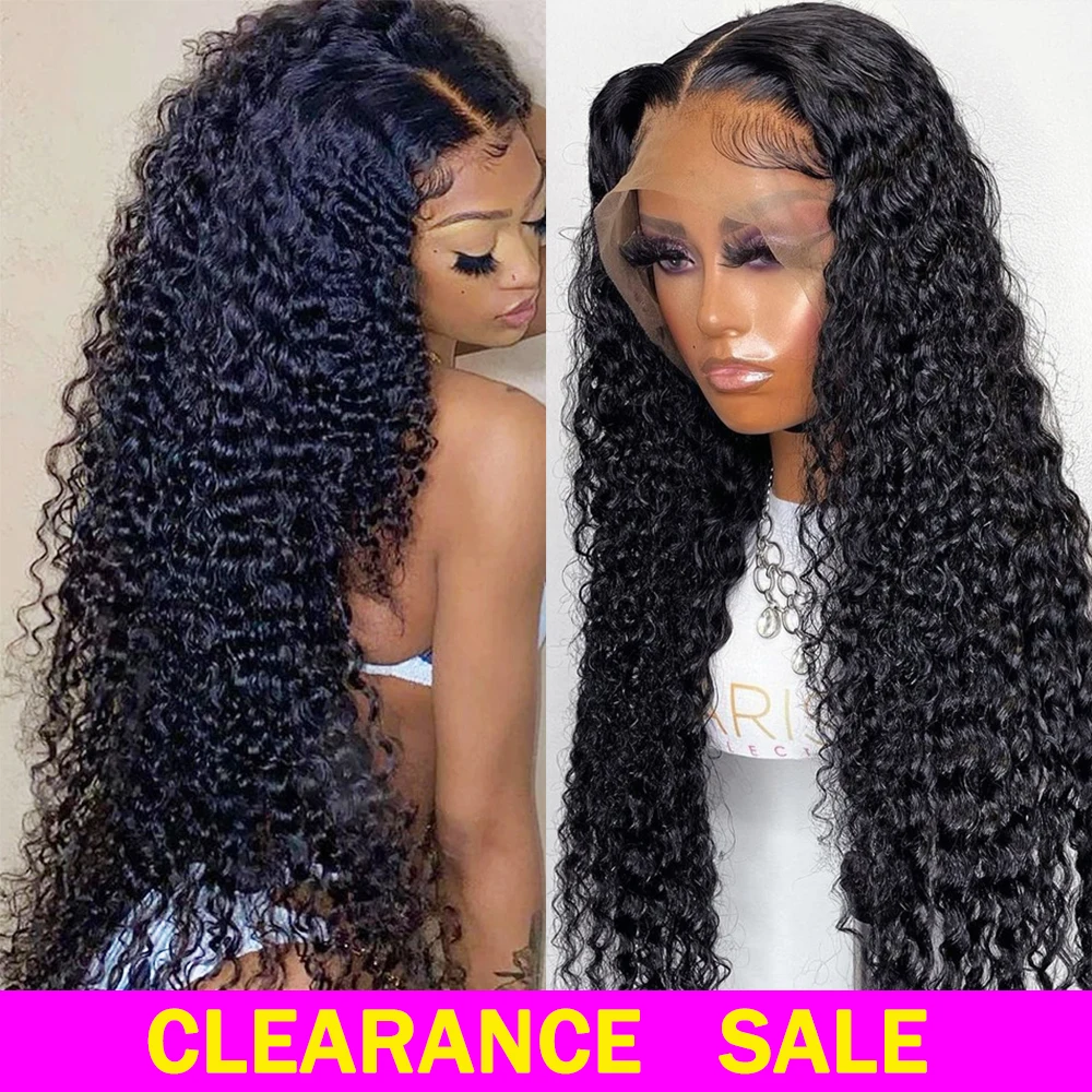 Karbalu 13x4 Deep Wave Frontal Wig Brazilian Human Hair Wet And Wavy Lace Front Human Hair Wigs HD Transparent Lace Frontal Wig