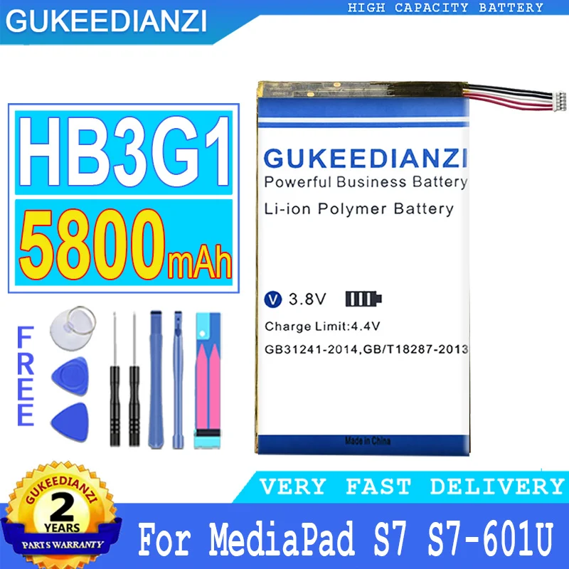 Аккумулятор GUKEEDIANZI HB3G1 HB3G1H 5800 мач для Huawei MediaPad 7 Lite s7-301u T-Mobile Springboard 301 Вт 302 303(7
