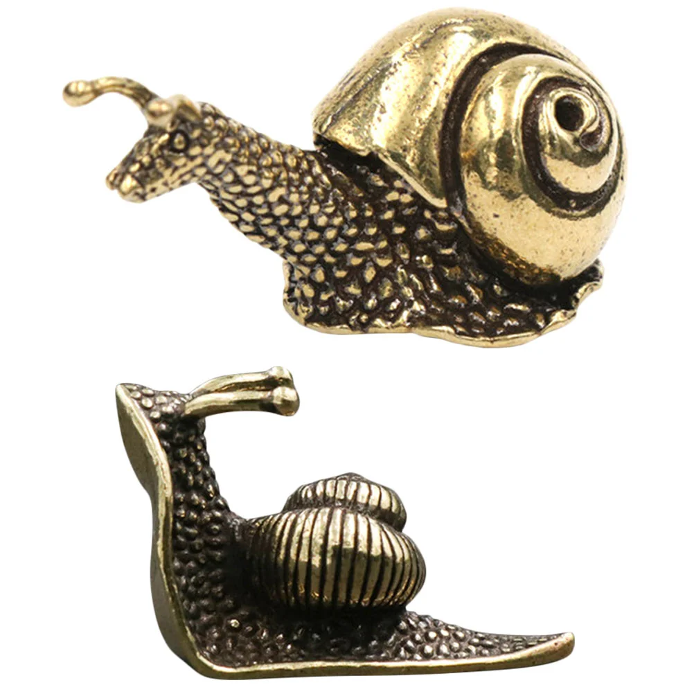 

Snail Brass Garden Sculpture Figurine Ornament Animal Decor Pet Statue Tea Figurines Terrarium Miniatures Desktop Miniature