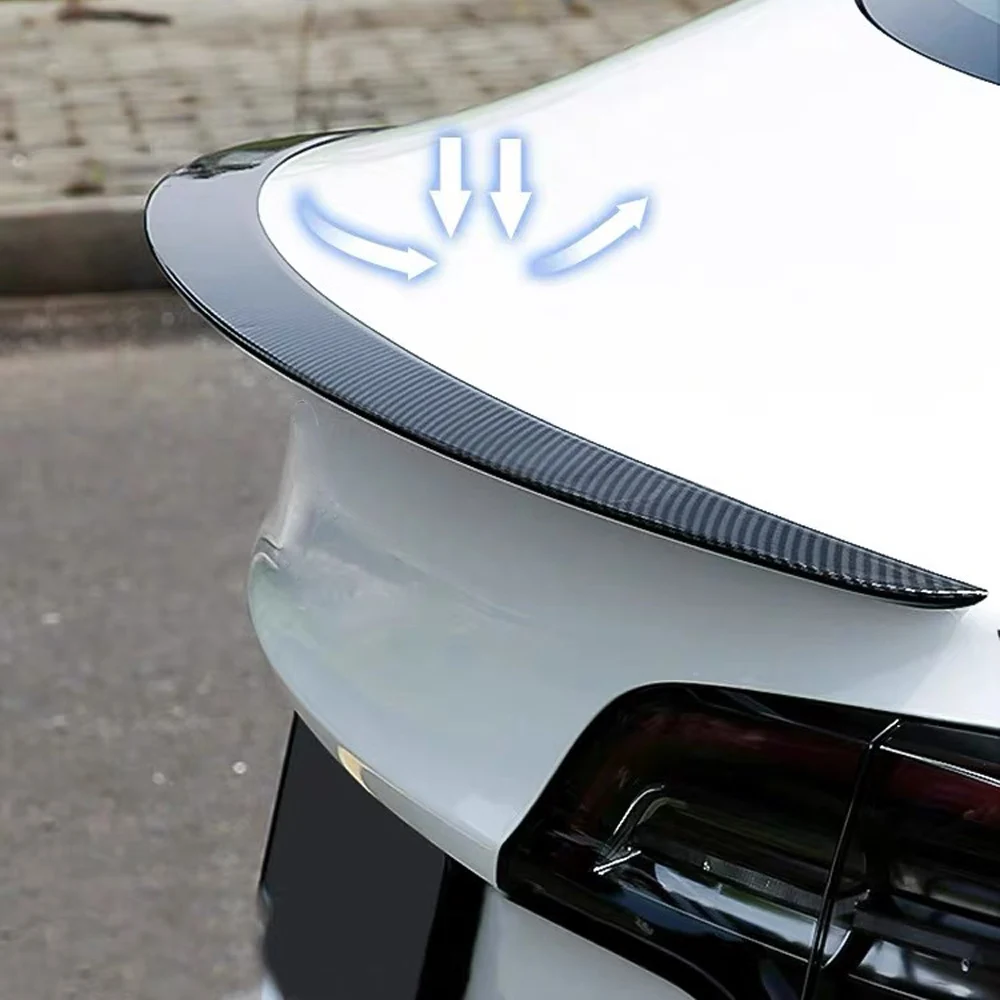 

For Tesla Model Y For Model 3 Rear Spoiler Wings ABS Rear Trunk Spoiler Lip Tail Wing Rear Trunk Lid Car Styling Kits