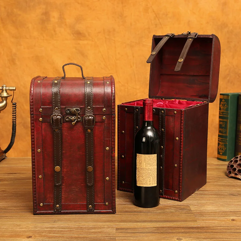 Four wooden wine boxes with lined red wine boxes wine boxes gift boxes