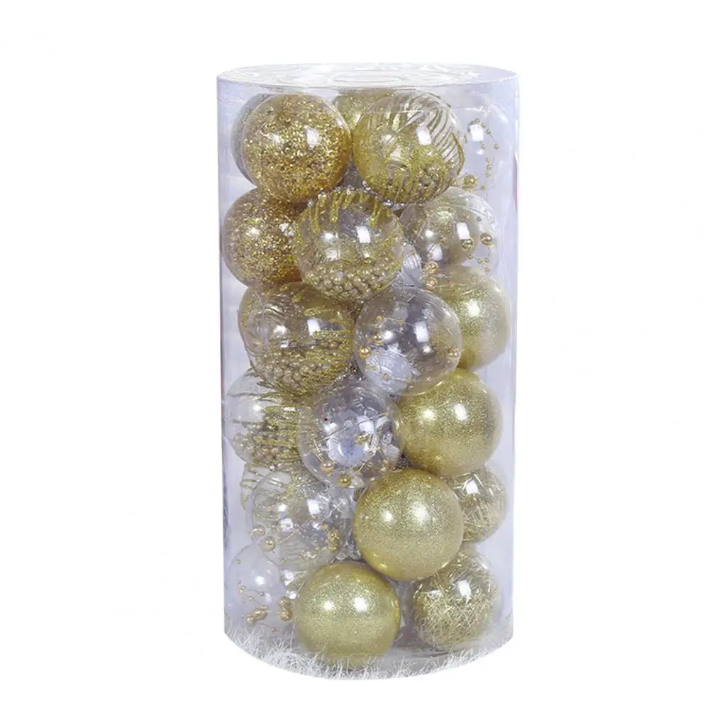 

30 шт./коркор. подвесные Рождественские шары, Праздничные рождественские шары, изысканные Рождественские шары, украшение для дома