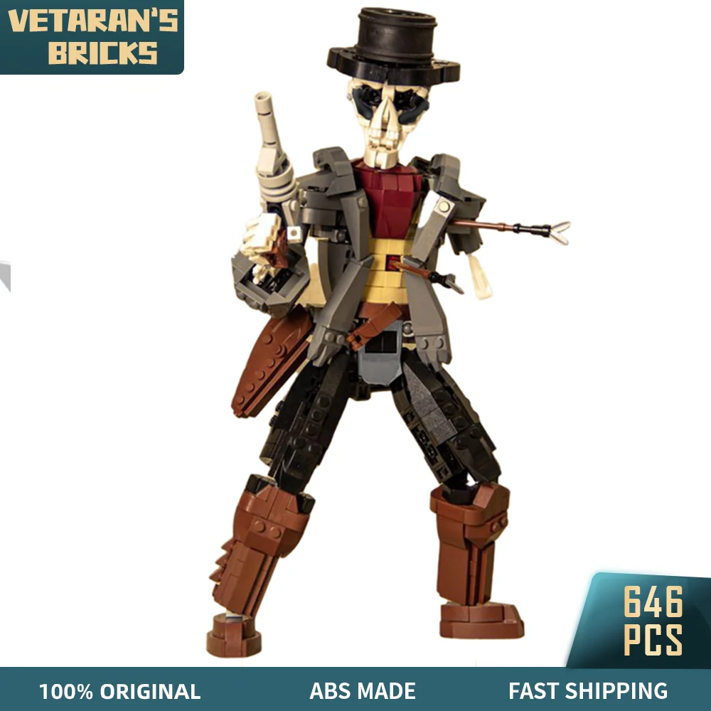 Конструктор игрушечный MOC Undead скелет ковбойский кирпич экшн-фигурка
