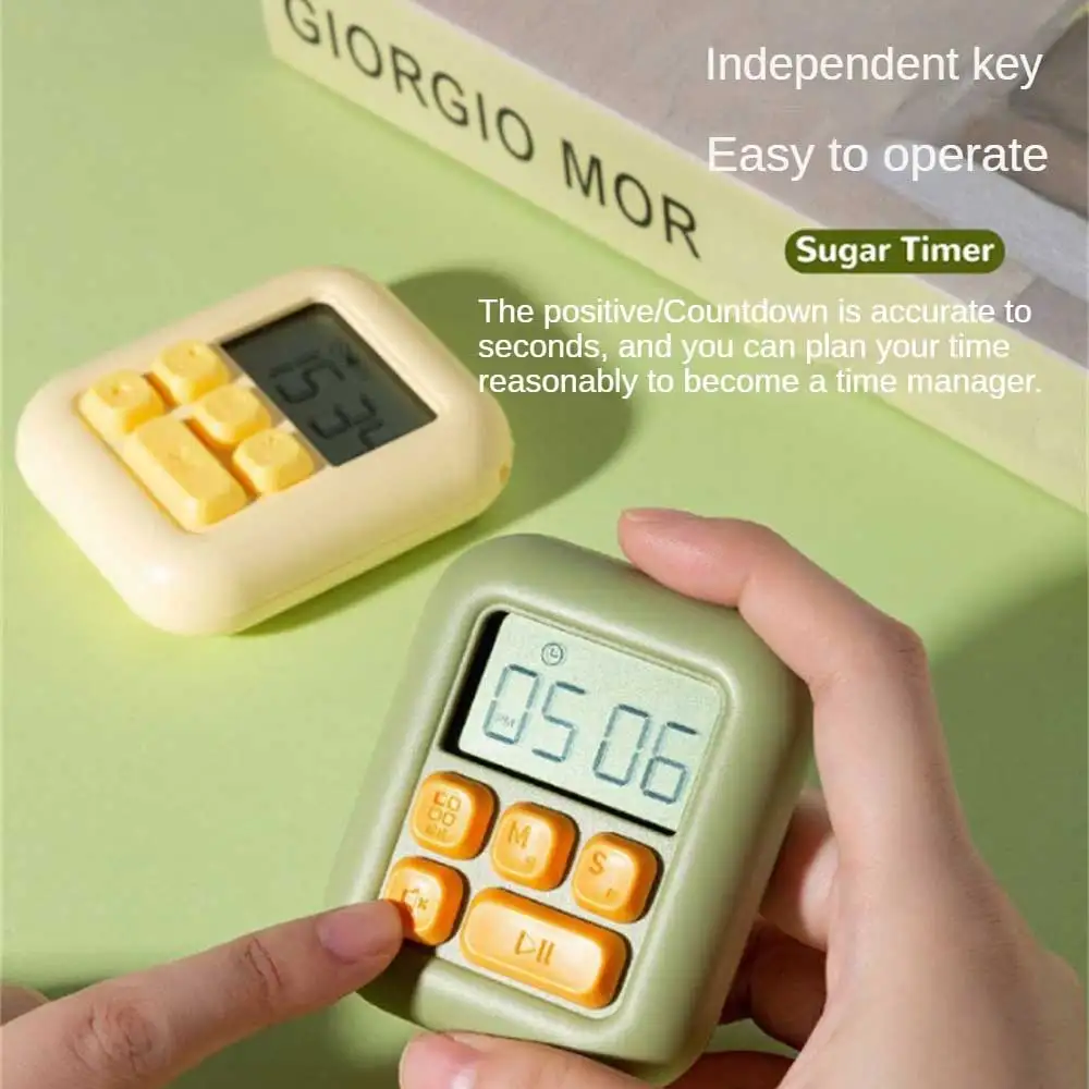 

ABS Electronic Alarm Clock Vibration Reminder Timer Kitchen Baking Learning Setting Time Reminder Green Countdown Alarm Clock