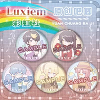 luxiem rainbow vtuber clubs nijisanji anime figure vox shu mysta ike luca cosplay laser badges cute bag ornament fans gift