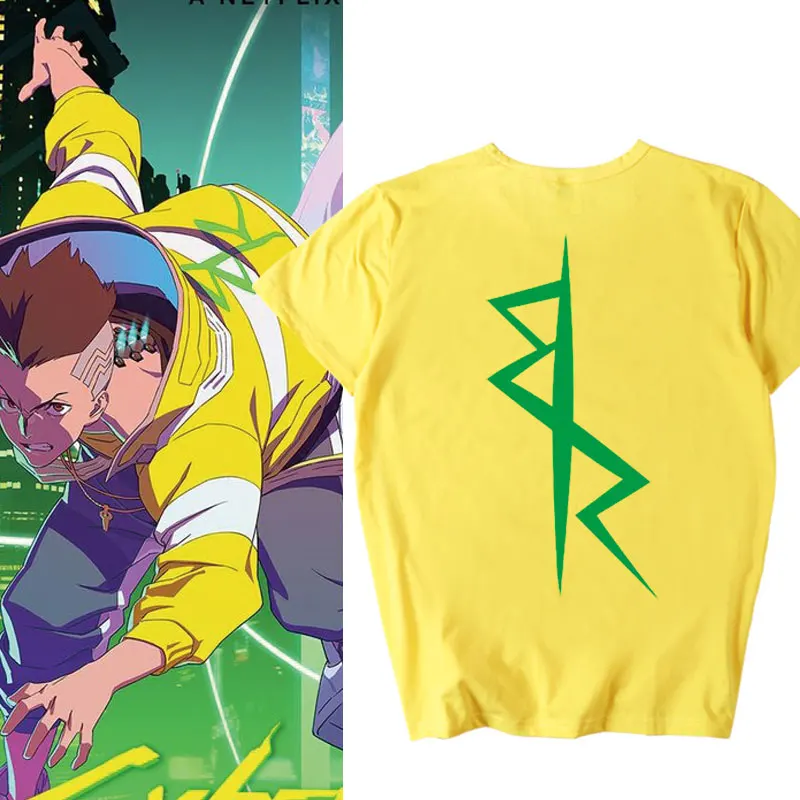 

Anime CYBERPUNK EDGERUNNERS Cosplay Rebecca Lucy David Cosplay Summer Short Sleeve T-shirt Tops Casual Women Men Student Tee