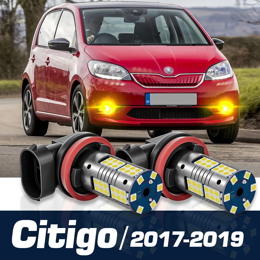

2pcs LED Fog Light Canbus Accessories For Skoda Citigo Citigo-e 2017 2018 2019