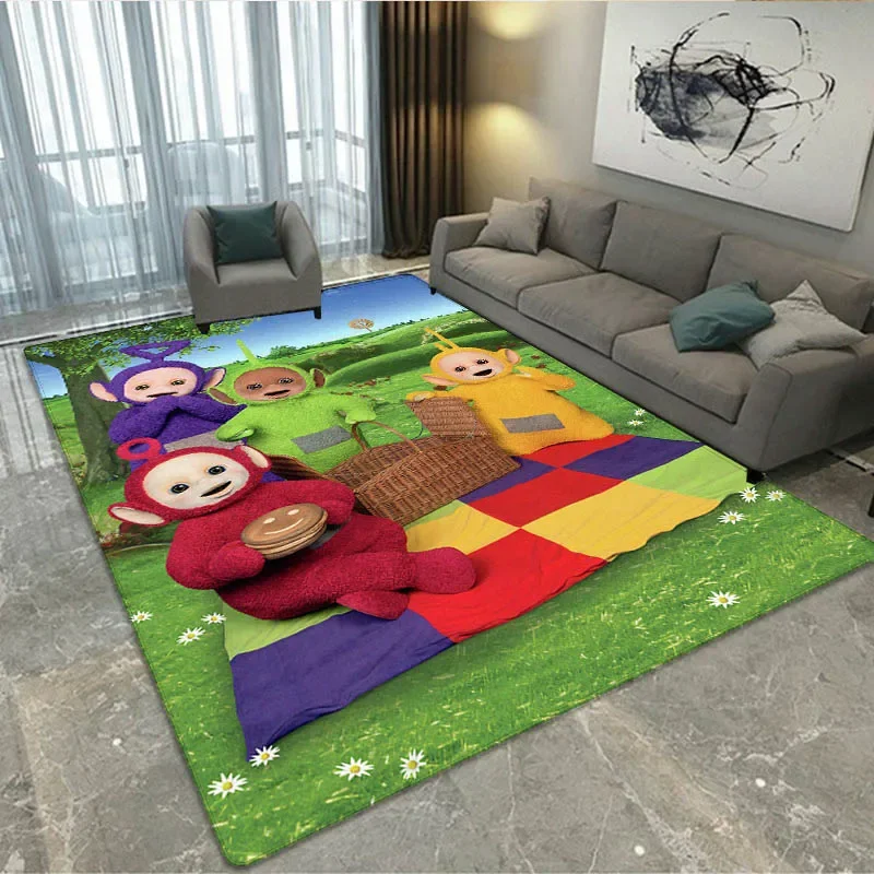 Мультяшный ковер Teletubbies с принтом нескользящий коврик для йоги дверной кухонный